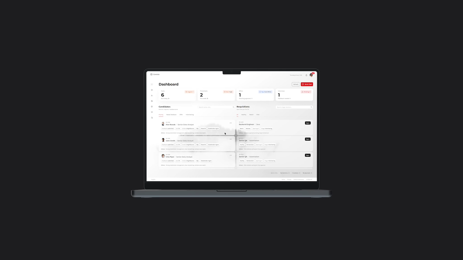 Workforce management with vendor and contractor oversight